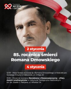 85. rocznica śmierci Romana Dmowskiego. Program uroczystości w Rzeszowie